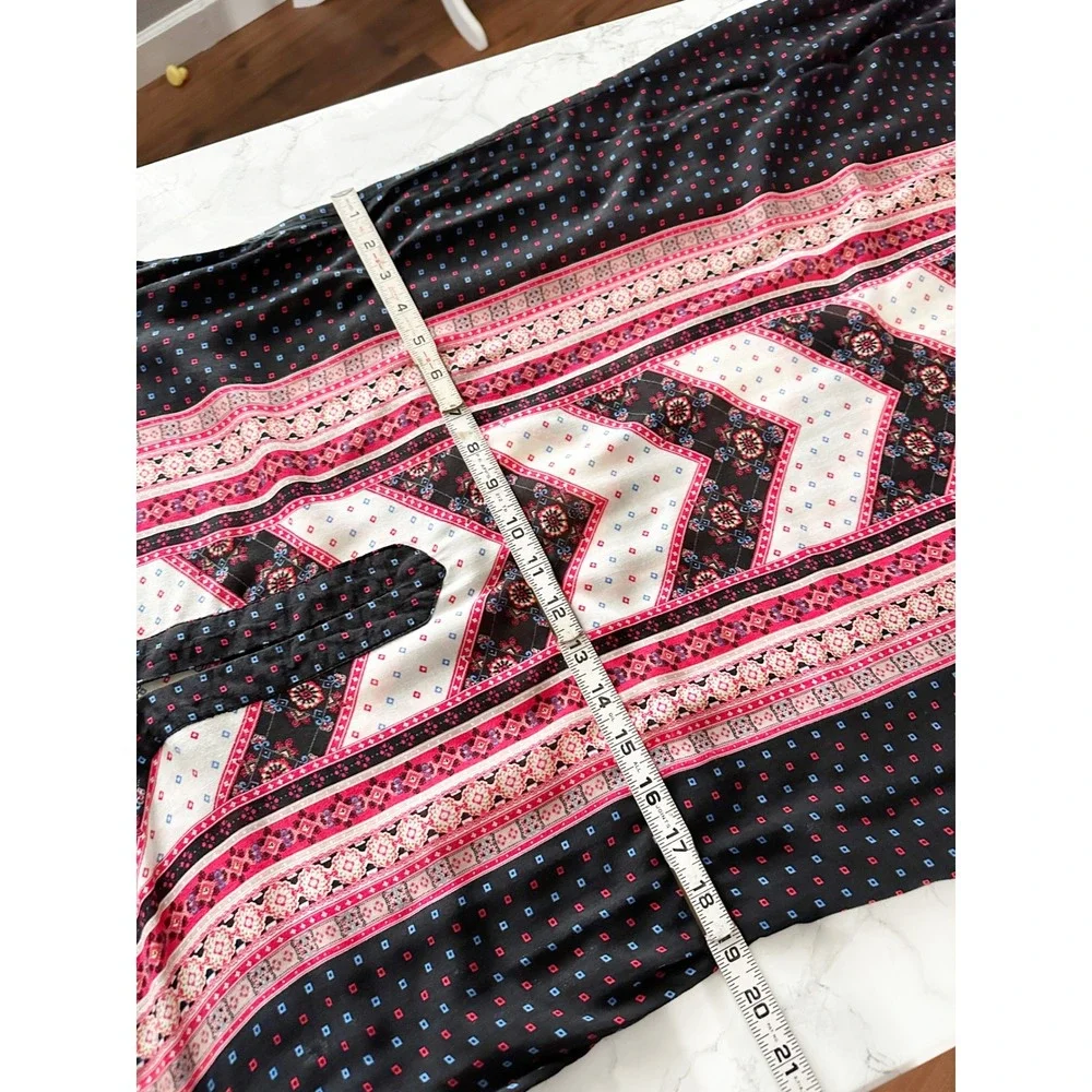 Free People Peace Maker‎ Long Sleeve Geometric Black Dress Women's Size Medium